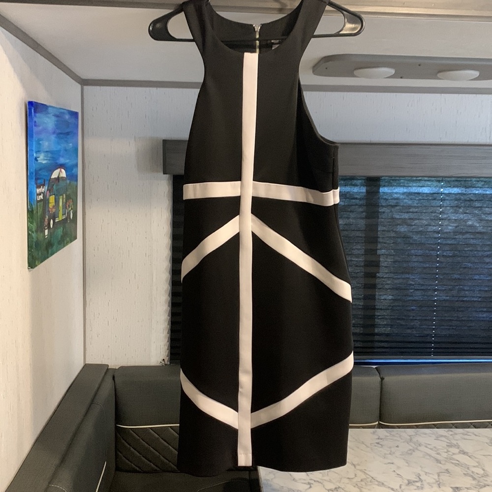 BISOU BISOU Wicked Black Mini Strip Body-con Dress - Picture 10 of 10